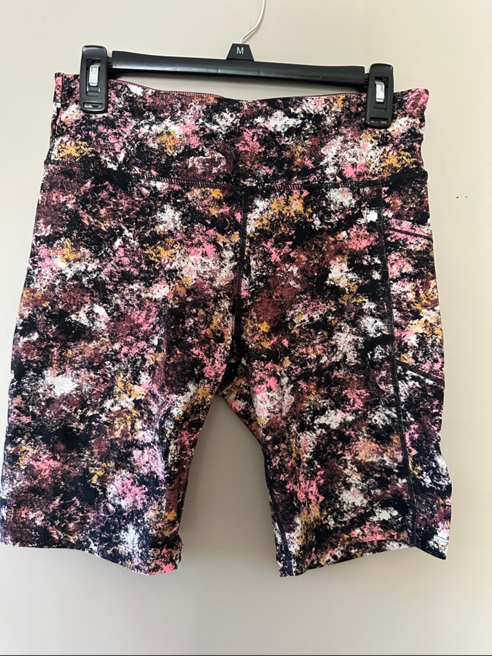 Calvin Klein Performance Black, Pink & Gold Speckle Bike Shorts